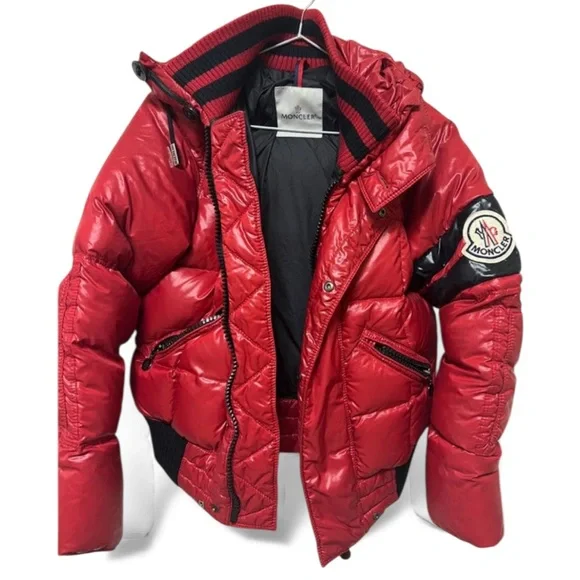 Moncler Authentic Women Red Down zipper Jacket Excellent conditions. - Picture 1 of 12